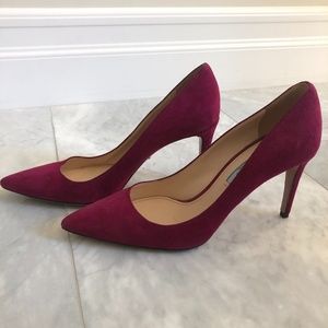 PRADA SUEDE POINTY-TOE PUMP